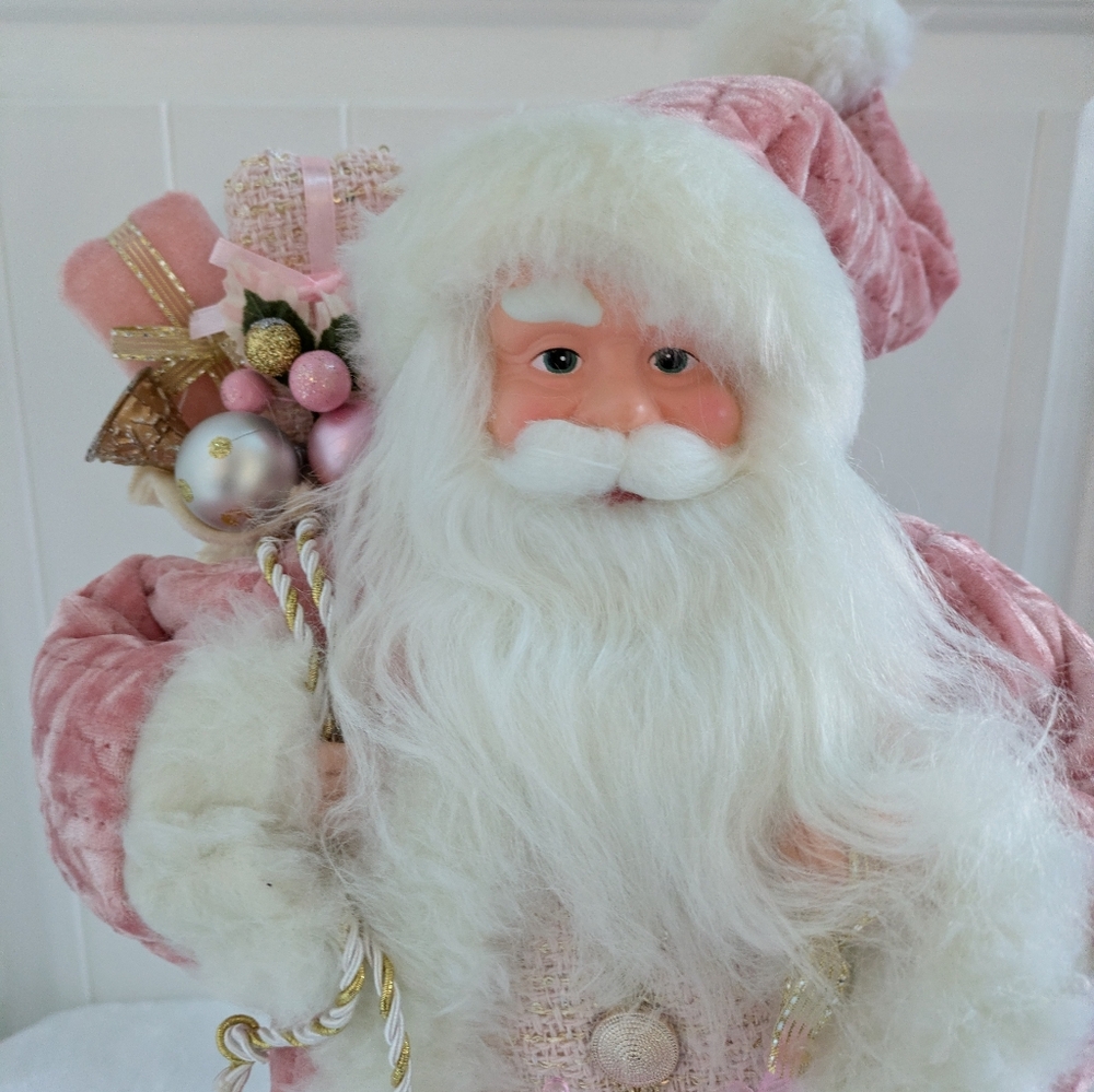 NWT Pink Santa Claus Figurine - Picture 3 of 9